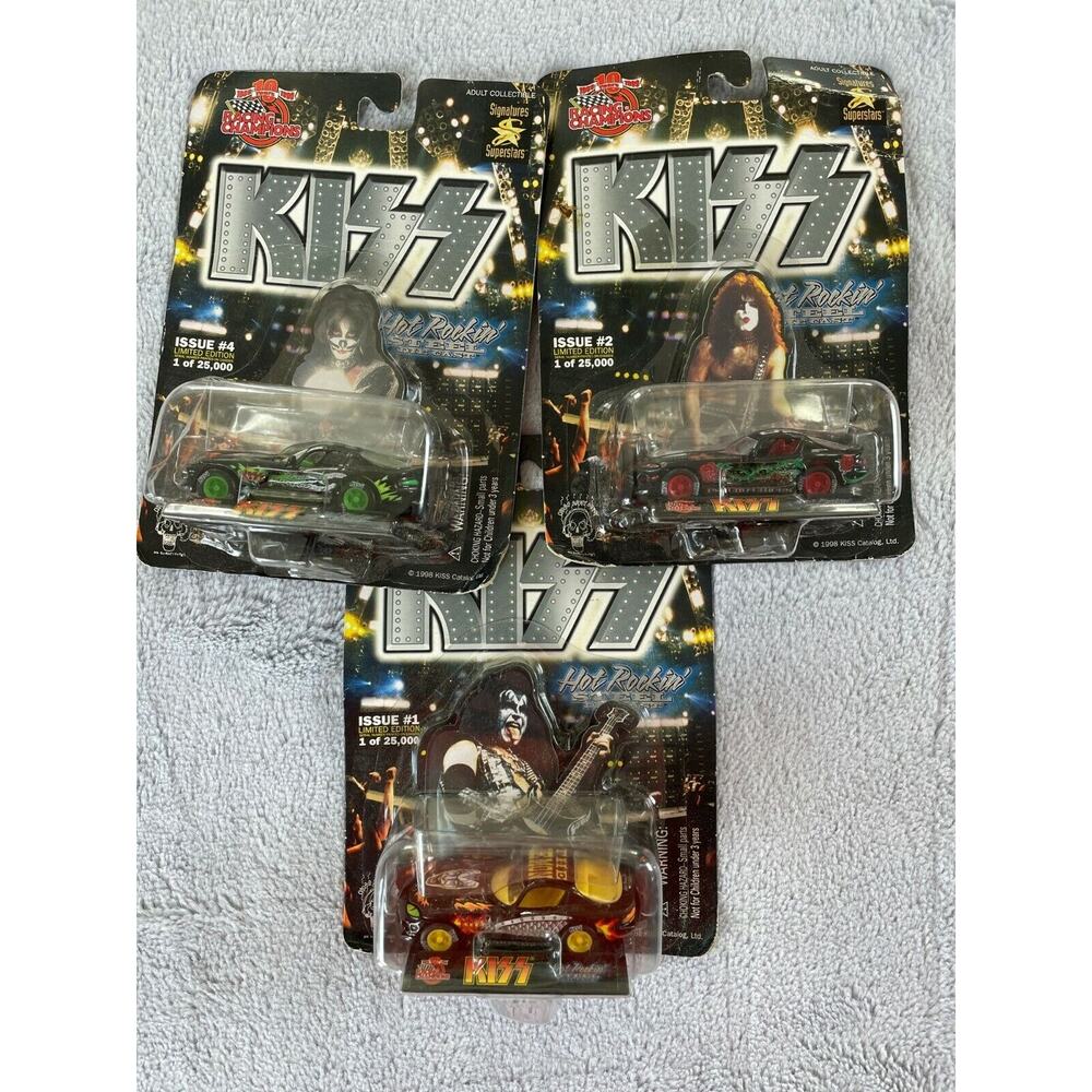 Racing Champions KISS Die Cast Hot Rockin Cat Man The Demon Star Child Lot 1998